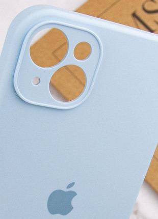 Чехол silicone case full camera protective (aa) для apple iphone 13 (6.1") голубой / sweet blue 6