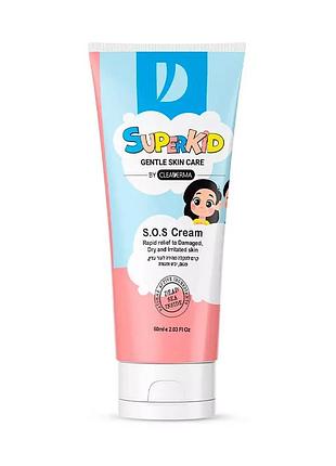Детский крем cleaderma superkid sos для быстрого облегчения состояния поврежденной и раздраженной кожи, 60 мл (081757)