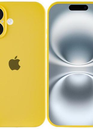 Чехол silicone case full camera protective (aa) для apple iphone 16 plus (6.7") желтый / yellow 3