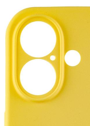 Чехол silicone case full camera protective (aa) для apple iphone 16 plus (6.7") желтый / yellow 5