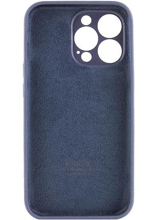 Чехол silicone case full camera protective (aa) для apple iphone 15 pro (6.1") темно-синий / midnight blue 3