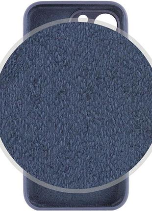 Чехол silicone case full camera protective (aa) для apple iphone 15 pro (6.1") темно-синий / midnight blue 4