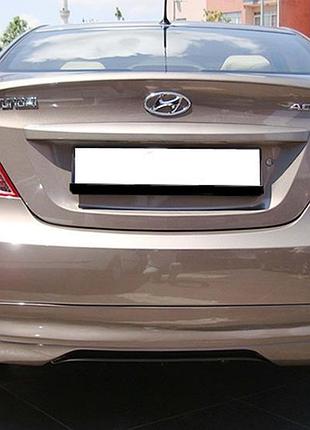Задний диффузор dpt (черный глянец) для hyundai accent 2011-2017 гг