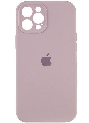 Чехол silicone case full camera protective (aa) для apple iphone 12 pro (6.1") серый / lavender 2