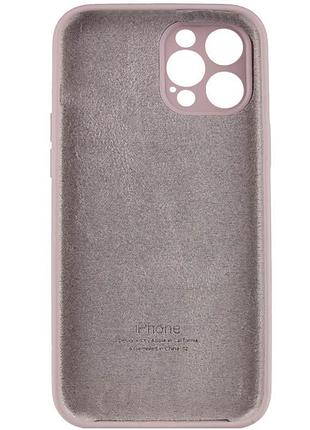 Чехол silicone case full camera protective (aa) для apple iphone 12 pro (6.1") серый / lavender 5