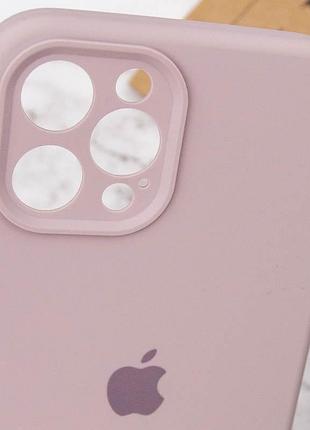 Чехол silicone case full camera protective (aa) для apple iphone 12 pro (6.1") серый / lavender 6