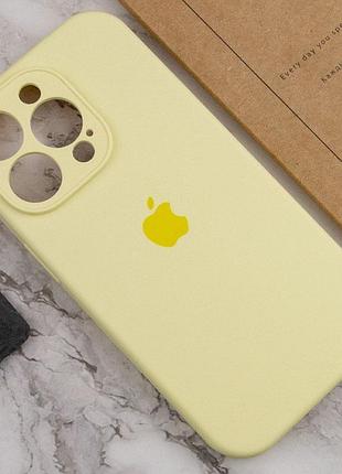 Чехол silicone case full camera protective (aa) для apple iphone 13 pro (6.1") желтый / mellow yellow