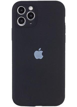 Чехол silicone case full camera protective (aa) для apple iphone 12 pro max (6.7") черный / black 2