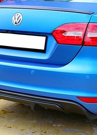 Задній дифузор dpt (2011-2014, чорний глянець) для volkswagen jetta рр