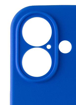 Чехол silicone case full camera protective (aa) для apple iphone 16 (6.1") синий / capri blue 4