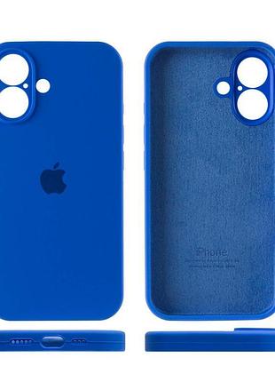 Чехол silicone case full camera protective (aa) для apple iphone 16 (6.1") синий / capri blue 6