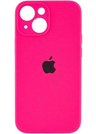 Чехол silicone case full camera protective (aa) для apple iphone 15 (6.1") розовый / barbie pink 2
