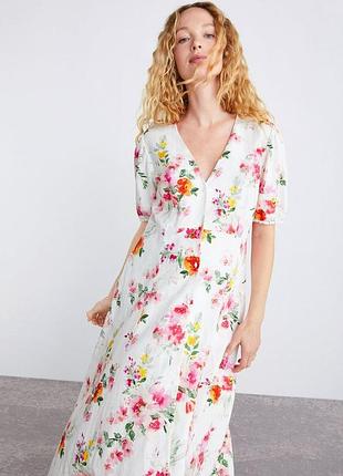 Новое платье миди zara лен хлопок