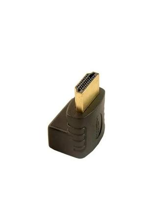 Переходник hdmi (внешний) – hdmi (внутренний) кутовой 90 градусов / черный