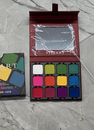 Палетка для тіней viseart (міні). petites mattes editorial brights shade viseart