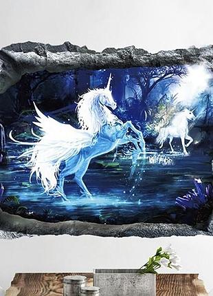Интерьерная наклейка zoo единорог xh7240 70х50см