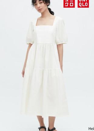 Сукня з суміші льону uniqlo