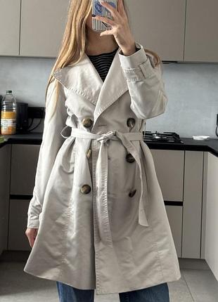 Бежевий тренч zara