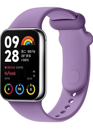 Ремінець для xiaomi mi band 8 pro/mi band 9 pro/redmi watch 4 silicone lavender purple