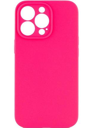 Чехол silicone case full camera protective (aa) no logo для apple iphone 13 pro max (6.7") розовый / barbie pink