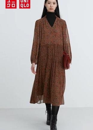 Елегантна шифонова сукня uniqlo:с