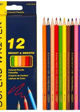 Олівці кольорові 12 кол. super writter 4100-12св marco