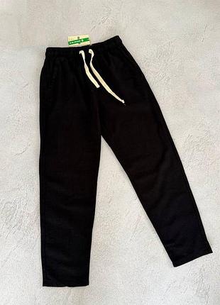 Новинка легкая льняная брюка gustho black