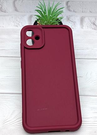 Уценка!!! чехол shock case для телефона samsung galaxy a05 / a055 бампер силиконовый бордовый уценка!!!