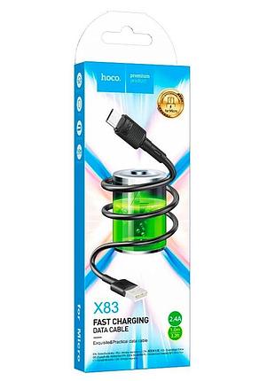 Кабель micro usb 2.4а чорний х83, 19255 hoco