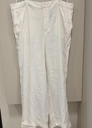 Нереальні білі штани h&m 100%віскоза