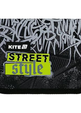 Шкільний пенал книжка 1 відділення з відворотом "street style" k25-621-6 kite