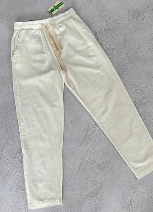 Новинка легенькі лляні штани gustho  white