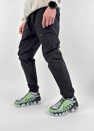 Чоловічі кросівки nike shox tl grey black neon