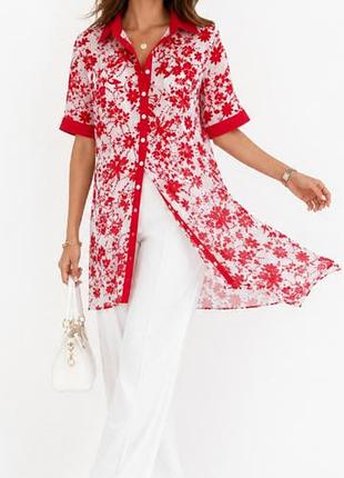 Блуза лен и вискоза m&amp;s