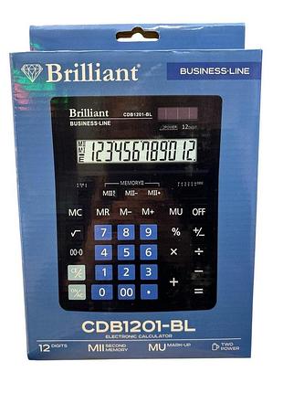 Калькулятор настільний 12-ти розрядний, 21*16см, brillant cdb1201-bl
