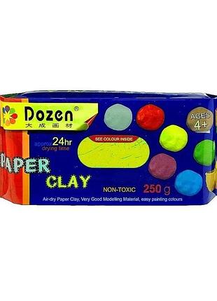 Паста для моделювання 250гр. жовта, самозастигаюча, plc-250-y dozen