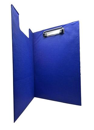 Папка-планшет clip board а4 син з кришкою, планшет для документів з металевим затискачем, bg-2