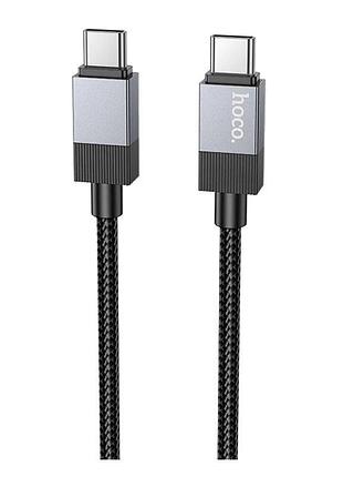 Кабель type-c to type-c 60w, нейлоновий чорний, арт. x110, 21780 hoco