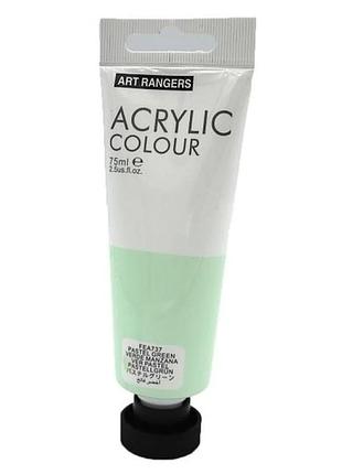Художня фарба акрилова пастельно зелена "pastel green", 75мл. в тюбику, fea737 art ranger