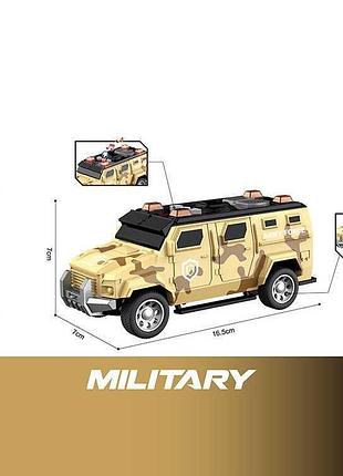 Іграшка машинка джип military 1:32, інерційна машинка зі світлом і звуком, гумові колеса, wy1133