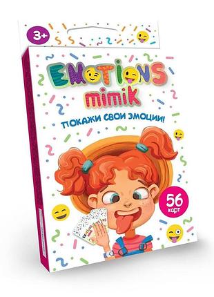 Настільна гра карткова "emotions mimik" (російською мовою) настільна гра на емоції для дітей від 3-ох років, em-01-01 danko toys