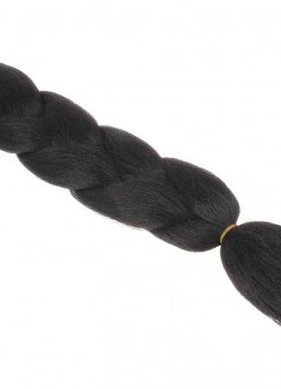 Канекалон jumbo braid 60 см. 100 гр., чорний натуральний, а-1