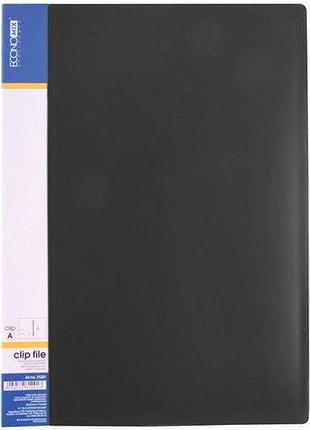 Папка а4 швидкозшивач сlip a чорна, 31207-01 economix