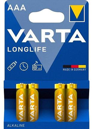 Батарейка ааа/ 1.5v/ lr3 (поштучно), золота longlife varta