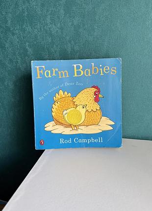 Книжка для малюків картонна з такстильними елементами про ферму тварин літо