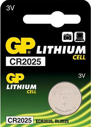 Батарейка cr 2025 літієва 3v (за 1 шт.) gp