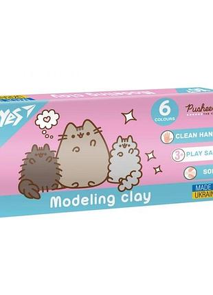Пластилін 6 кол. 120 г. "pusheen", 540651 yes