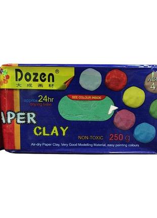 Паста для моделювання 250гр. зелена, самозастигаюча, plc-250-g dozen