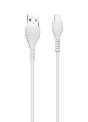 Кабель lightning 2.4а білий x37, 24227 hoco