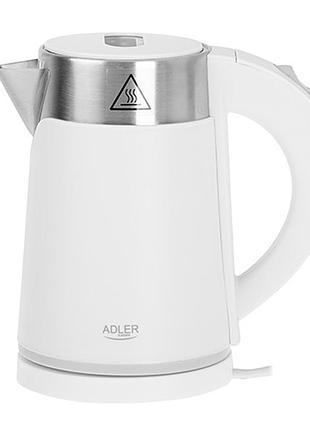 Электрочайник белый 0.6л adler ad 1372